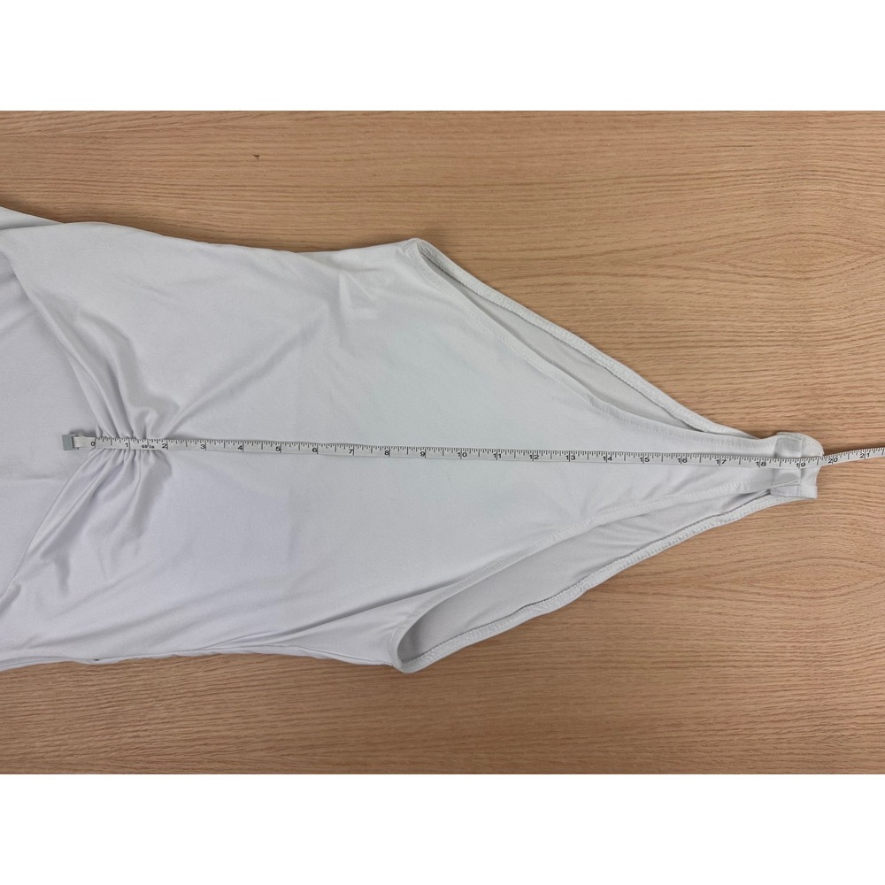 Zara White Bodysuit Sleeveless Ruched‎ Sweetheart Neckline Women's S - Picture 7 of 9